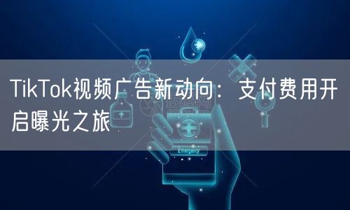 TikTok视频广告新动向：支付费用开启曝光之旅