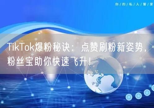TikTok爆粉秘诀：点赞刷粉新姿势，粉丝宝助你快速飞升！