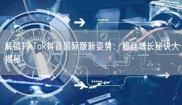 解锁TikTok抖音国际版新姿势：粉丝增长秘诀大揭秘