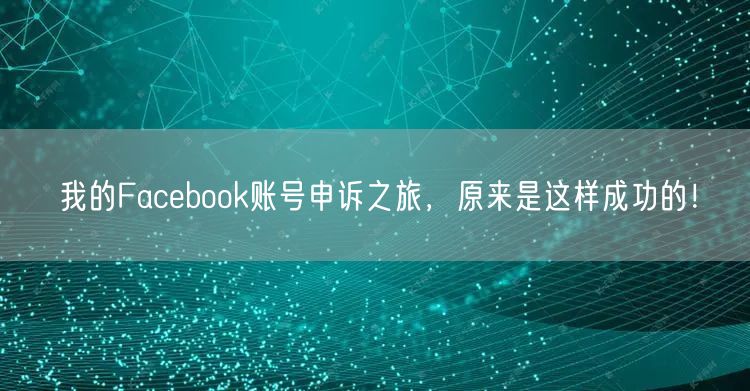 我的Facebook账号申诉之旅,原来是这样成功的!