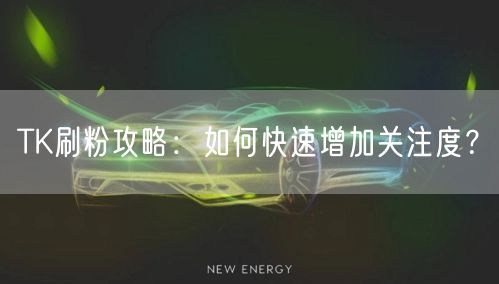 TK刷粉攻略：如何快速增加关注度？