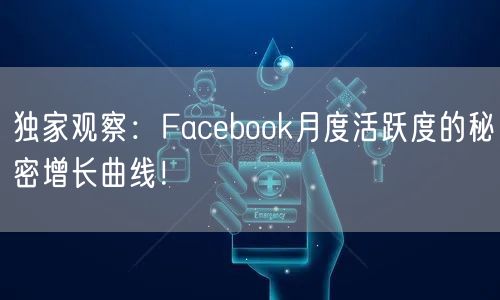 独家观察：Facebook月度活跃度的秘密增长曲线！