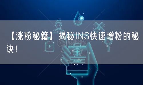 【涨粉秘籍】揭秘INS快速增粉的秘诀！