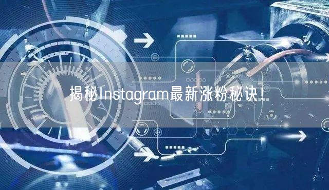 揭秘Instagram最新涨粉秘诀！