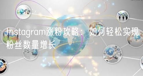 Instagram涨粉攻略：如何轻松实现粉丝数量增长