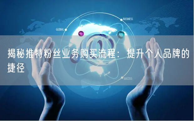 揭秘推特粉丝业务购买流程：提升个人品牌的捷径