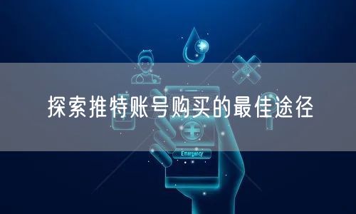 探索推特账号购买的最佳途径