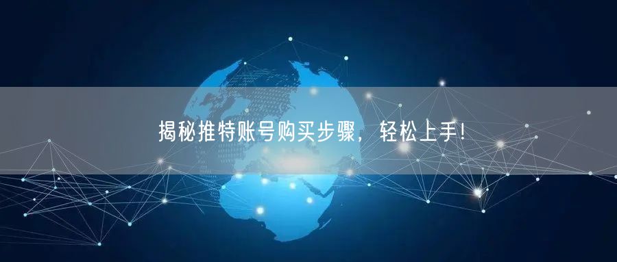 揭秘推特账号购买步骤,轻松上手!