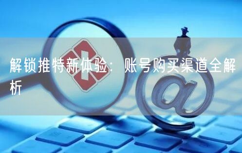 解锁推特新体验：账号购买渠道全解析