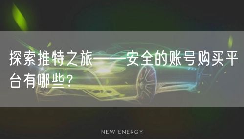 探索推特之旅——安全的账号购买平台有哪些？