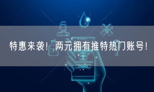 特惠来袭！两元拥有推特热门账号！