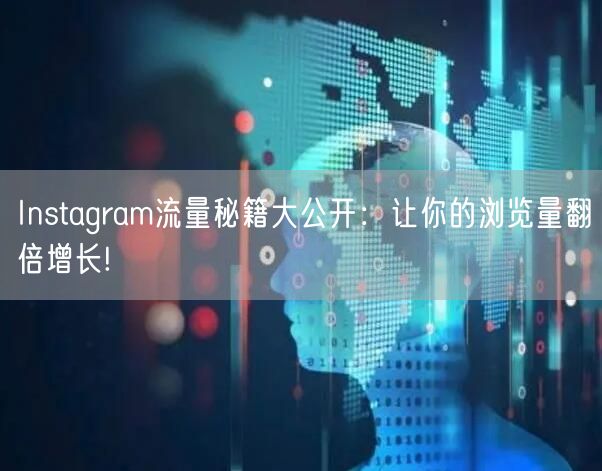 Instagram流量秘籍大公开：让你的浏览量翻倍增长!