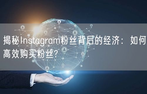 揭秘Instagram粉丝背后的经济：如何高效购买粉丝?