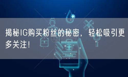 揭秘IG购买粉丝的秘密，轻松吸引更多关注！