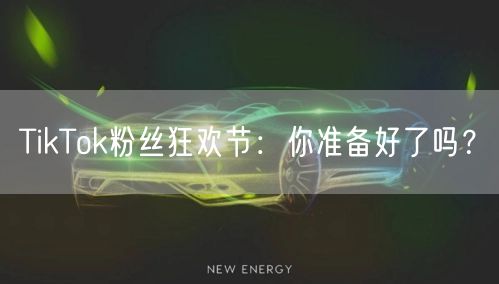 TikTok粉丝狂欢节：你准备好了吗？