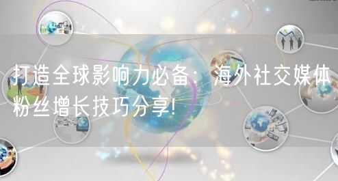 打造全球影响力必备：海外社交媒体粉丝增长技巧分享!