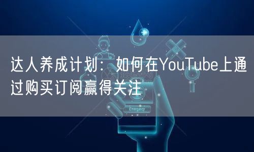 达人养成计划:如何在YouTube上通过购买订阅赢得关注