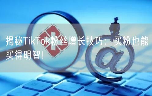 揭秘TikTok粉丝增长技巧：买粉也能买得明智！