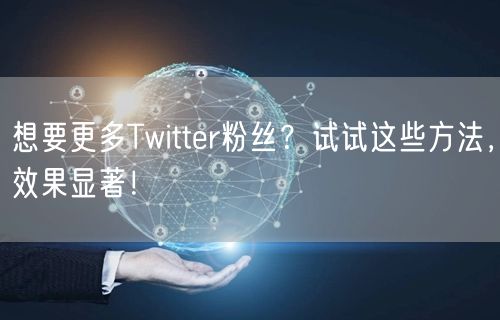 想要更多Twitter粉丝？试试这些方法，效果显著！