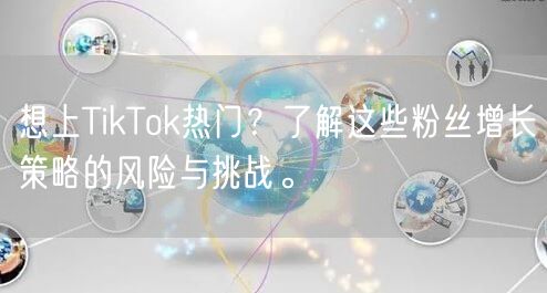 想上TikTok热门？了解这些粉丝增长策略的风险与挑战。